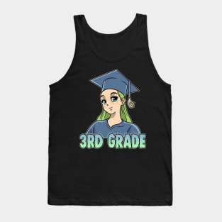 3rd Grade Anime Otaku Kawaii Elementary School Tank Top